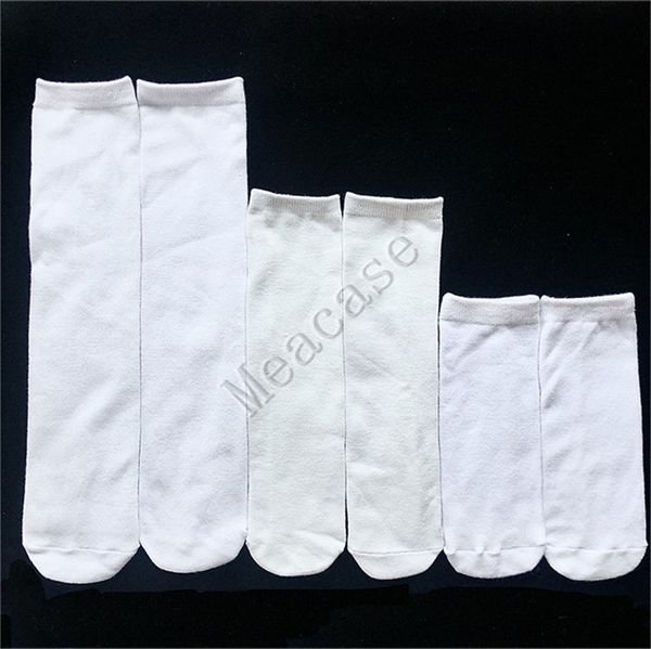 

sublimation white socks thermal transfer white blank double-sided printed stockings 15cm 20cm 24cm 30cm 40cm sports socks f102305, Pink;yellow