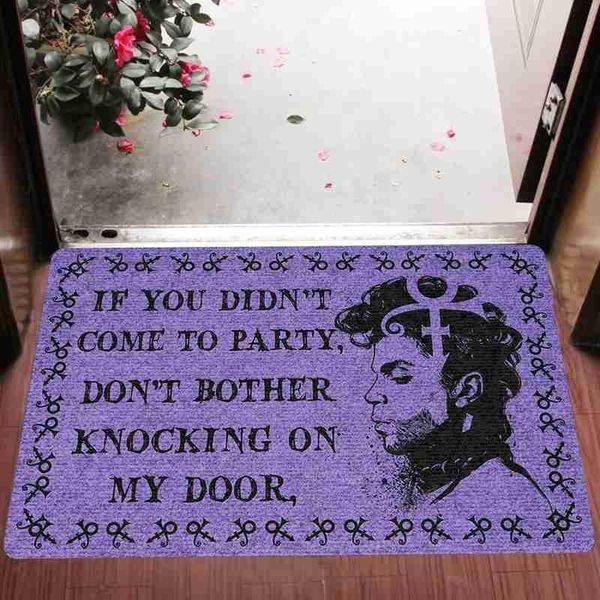 

carpets funny entrance doormat prince door floor mat anti-slip carpet -if you didn't come to party don't bother knocking on my