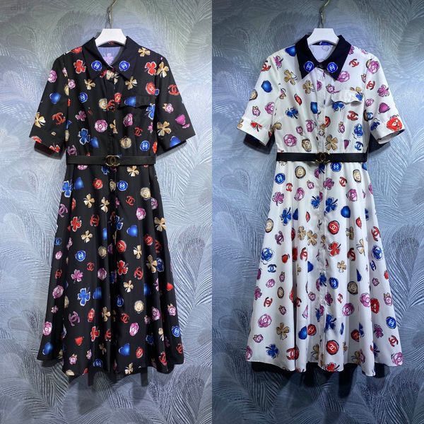 

celebrity same paragraph high-quality printed shirt dress, Black;pink