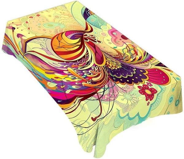 

table cloth decorate rectangular tablecloth with peacock bird cover for dining