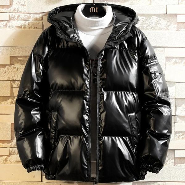 

men's down & parkas 2021 winter solid men cotton jacket hooded collar normal 5 colors long sleeves plus size 5xl, Black