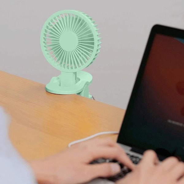 

electric fans 5 inches round usb clip fan 3 speeds 360Â° rotation air cooling for baby stroller home office school