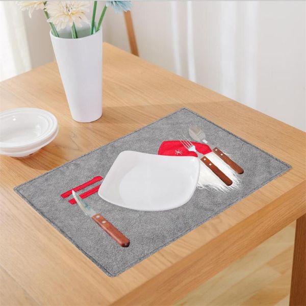 

mats & pads christmas rudolph placemats fashion cloth reusable protective dining table cushion simple design tableware kitchen tools