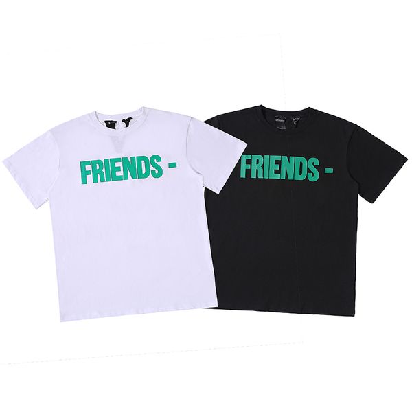

t shirt lone summer new friends iper big v youth trend short sleeve t-shirt loose casual unisex, White;black