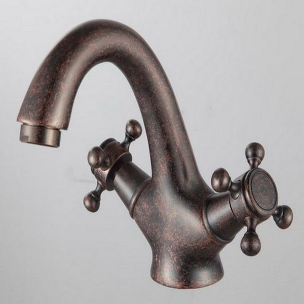 

bathroom sink faucets rome red copper single hole dual cross handles vessel mixer tap faucet ann007