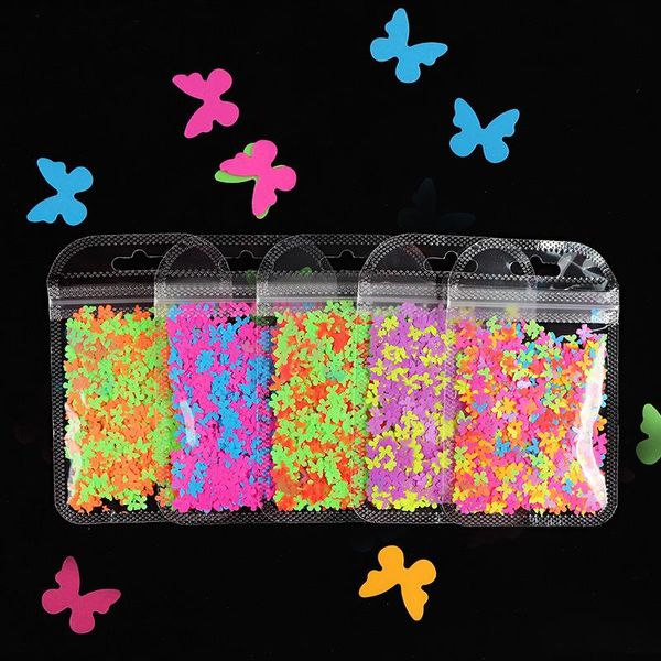 

bone bag multi-color medium butterfly ornament nail art decorations, Silver;gold