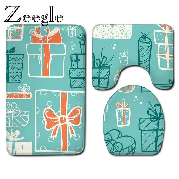 

modern style bathroom bath mat and non-slip shower floor rug set flannel toilet seat cover washable carpet mats