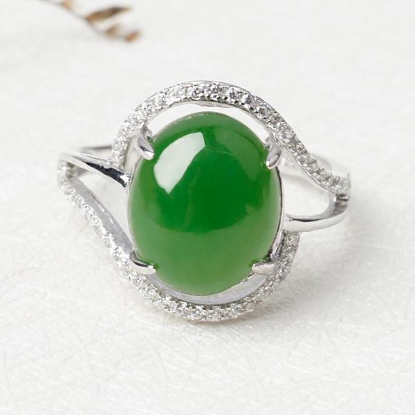 

cluster rings with certificate of hetian jade ring direct manufacturers big egg noodle jasper hollow out alive female, Golden;silver