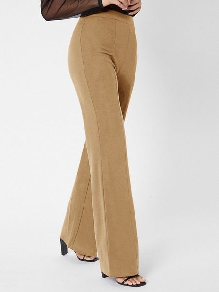 

tall zipper back solid palazzo pants 735t#, Black;white