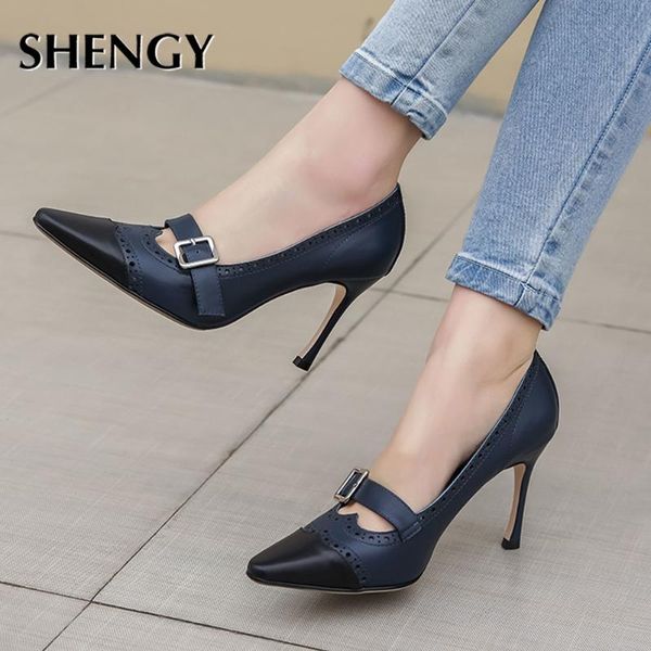 

dress shoes 2021 fashion thin high heels office lady pumps woman slip-on spring retro women, Black