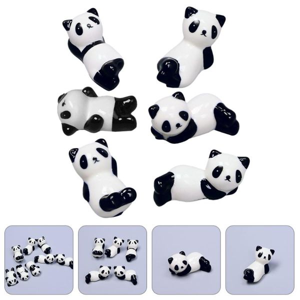 

chopsticks 6pcs ceramic panda design chopstick holder stands rest racks