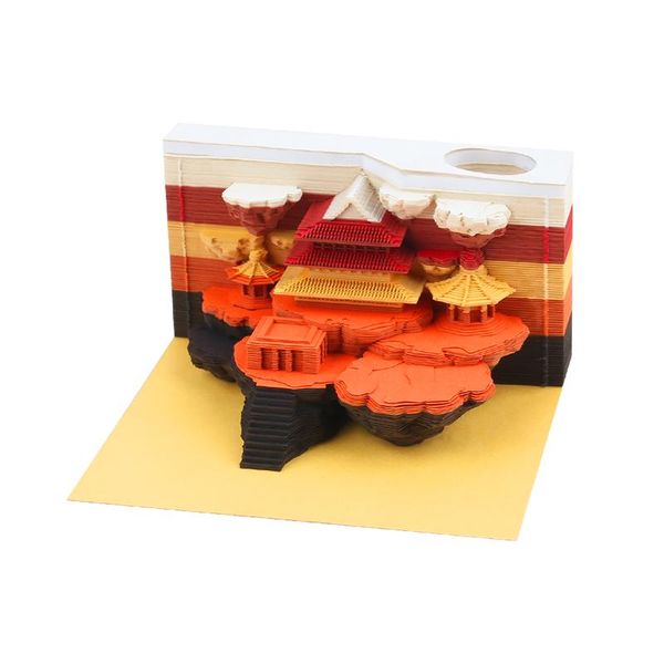

decorative objects & figurines customised logo souvenir gifts sticky notes 3d funny memo pad sky castle building mould shaped note paper for