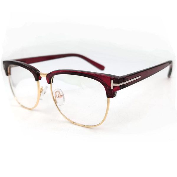 

rectangle half rim glasses retro vintage semi metal optics frames myopia prescription leopard eyeglasses fashion sunglasses, Black