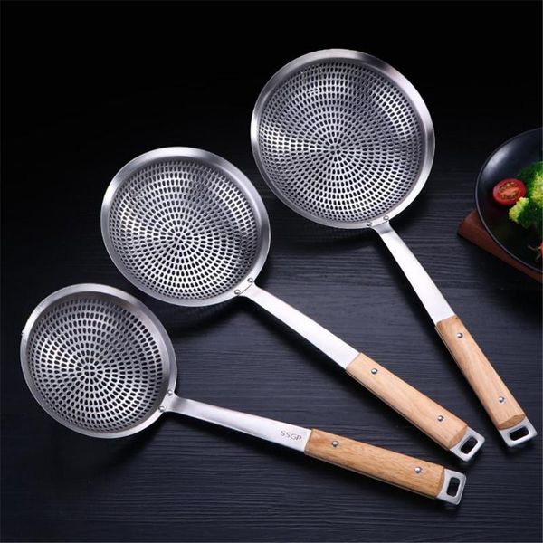 

colanders & strainers skimmer stainless steel conlander filter spoon frying basket kitchen grease french fryer tool strainer