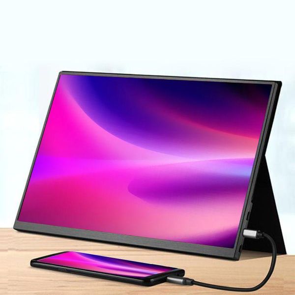 

monitors 15inch portable split screen 1920*1080 usb type c fhd ips office lappc gaming second monitor for ps4 switch ps3