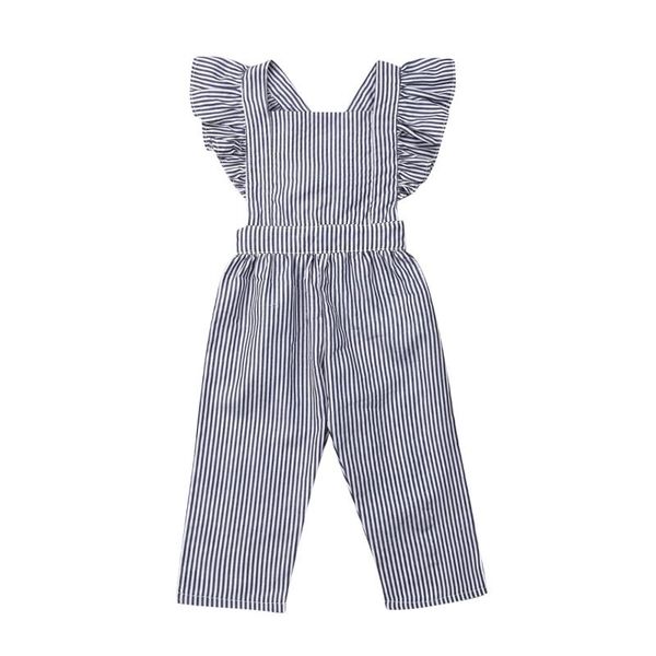 

trousers toddler baby girl stripe romper striped summer jumpsuit sunsuit outfits clothes, Blue