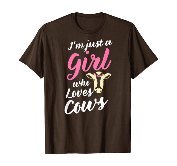 

I'm Just A Girl Who Loves Cows Cow Lover Farmer T-Shirt, Mainly pictures