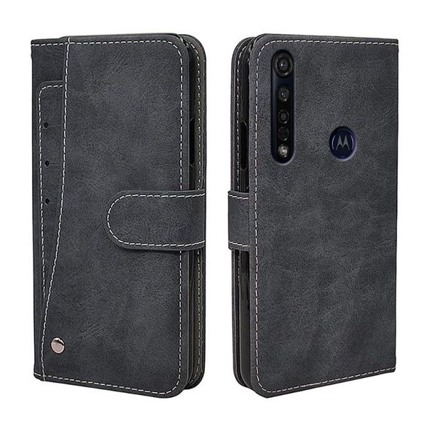 

luxury vintage case for moto g9 g8 g7 g6 play plus power lite flip leather business tpu silicone wallet cover cell phone cases