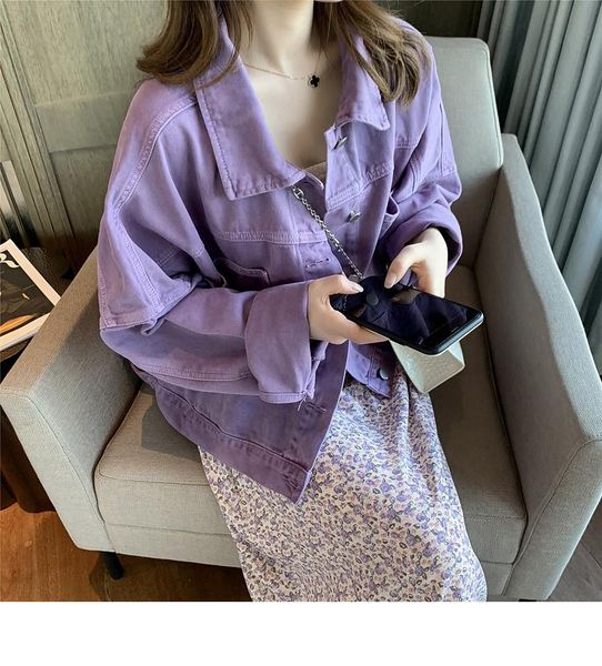 

women's jackets fashion spring retro foreign denim jacket, Black;brown