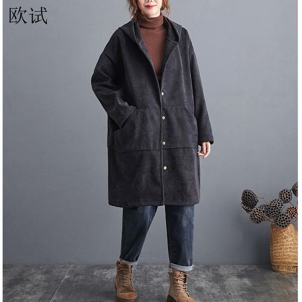 

women's suits & blazers winter women thicken corduroy jacket coat cardigan womens casual femme long sleeve ladies arrival thick coats 2, White;black