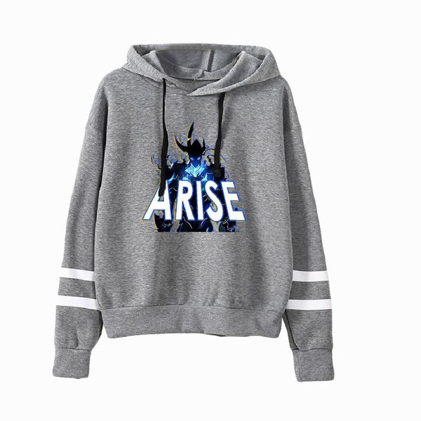 

men's hoodies & sweatshirts solo leveling parallel bars hoodie casual spring autumn winter letter hooded clothes, Black