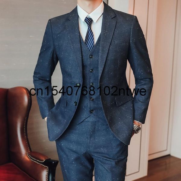 

autumn men's suit three piece bridegroom wedding dress suits & blazers, White;black