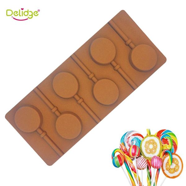 

baking moulds delidge 6 hole silicone round lollipop mold for starry chocolate decoration mould confectioners cake tools supplies