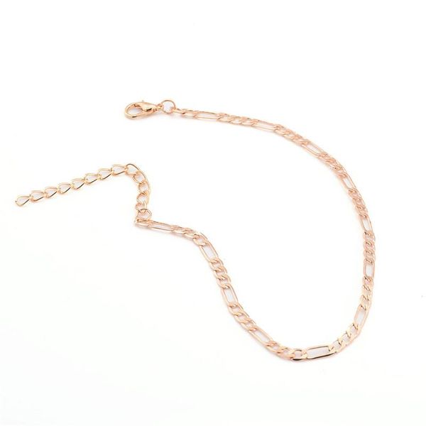 

anklets fashion alloy gold silver color anklet foot jewelry ankle bracelet 1 pcs simple figaro chain for female and male, Red;blue