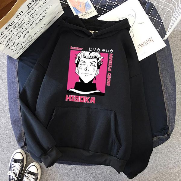 

women's hoodies & sweatshirts hisoka morow - x anime pullover printed sweatshirt student sport white black casual