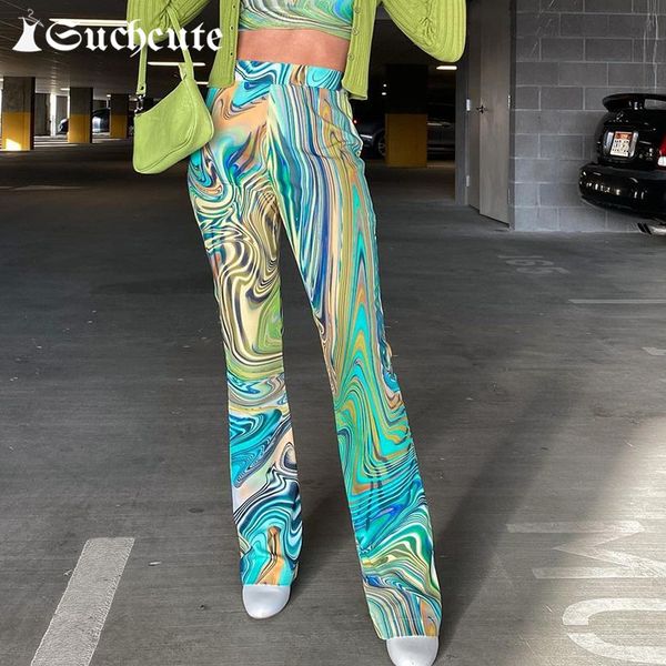 

women's pants & capris paisley print straight women casual high waist fashion joggers summer 2000s aesthetic retro long trousers, Black;white