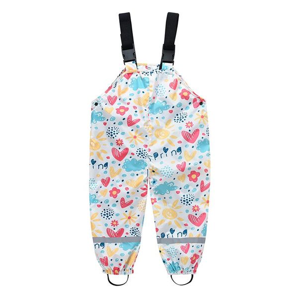 Tute Primavera Bambini Bambini Ragazzi Ragazze Pantaloni antipioggia per neonato Ragazza Abbigliamento estivo con stampa di cartoni animati a prova di acqua