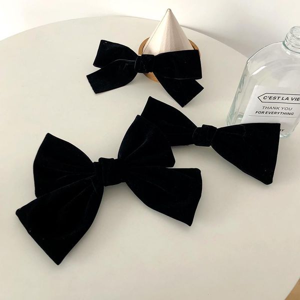 

hair clips & barrettes fashion ins style korea web celebrity temperament sweet lovely black bowknot hairpin accessories 450, Golden;silver