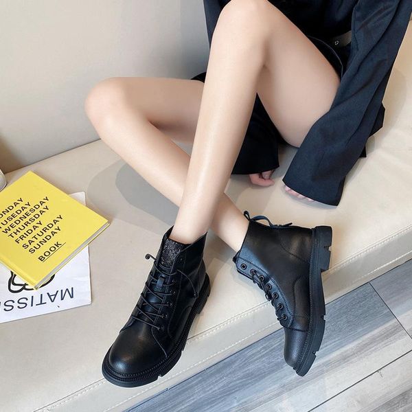 

boots 2021 sale winter shoes genuine leather fashion black platform