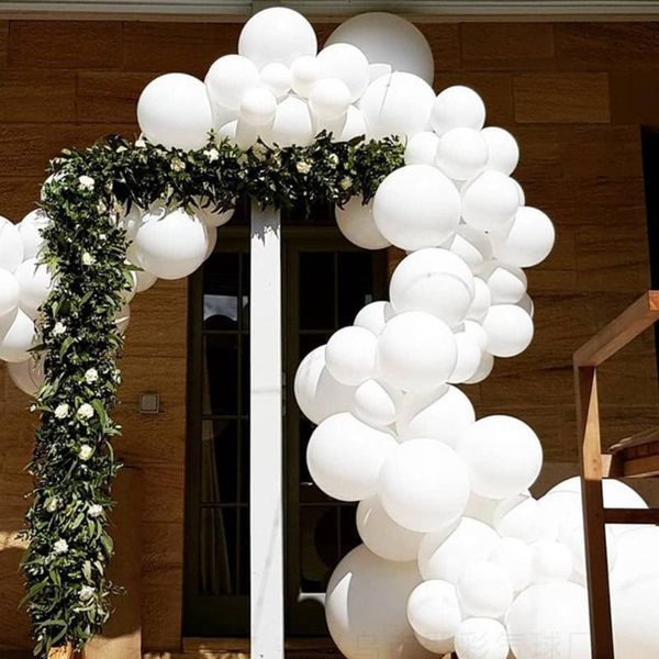 

100pcs white balloons latex party theme birthday wedding decoration 5/10/12 inch