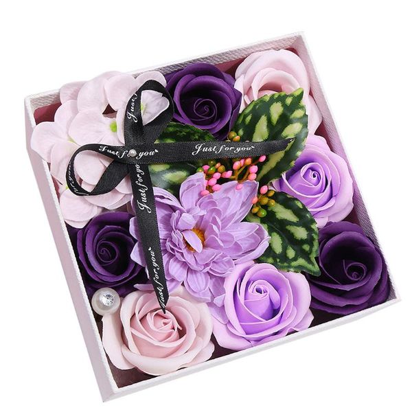 

color rose soap flower gift box never withered artificial for mother's day valentine's birthday anniversary decorative flowers & w
