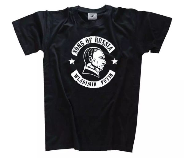 

vladimir putin - sons of russia t-shirt s-xxxl, White;black