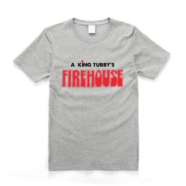 

king tubby firehouse records reggae dub dancehall t shirt grey, White;black