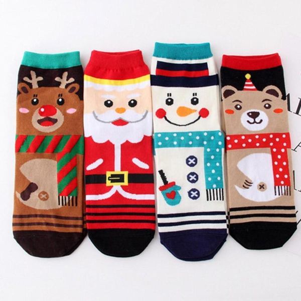 

men's socks 2022 christmas women funny santa claus cotton sokken happy men tree year harajuku elk r0i8, Black