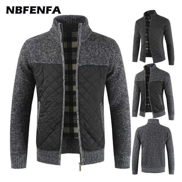

men's jackets warm knitted sweaters coat spring autumn male thick outwears cardigan coats slim fit casual clothing la169, Black;brown