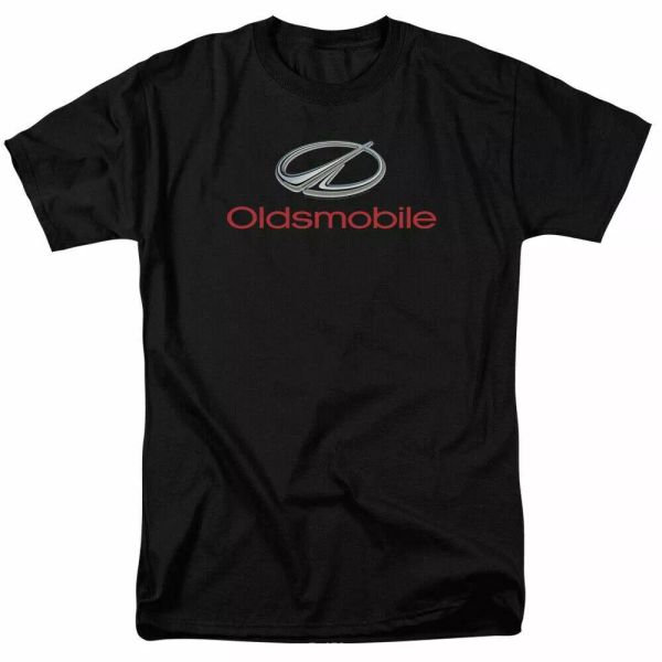 

oldsmobile modern logo t shirt mens licensed auto car tee black, White;black