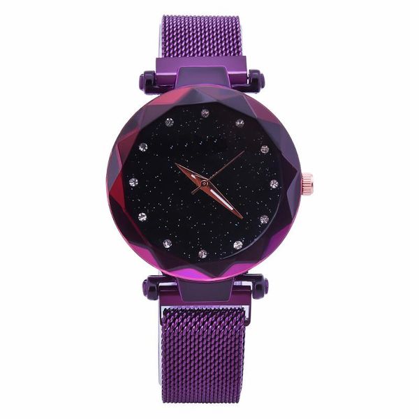 

wristwatches luxury women magnetic watches ladies starry sky watch female clock fashion quartz for girls zegarek damski, Slivery;brown