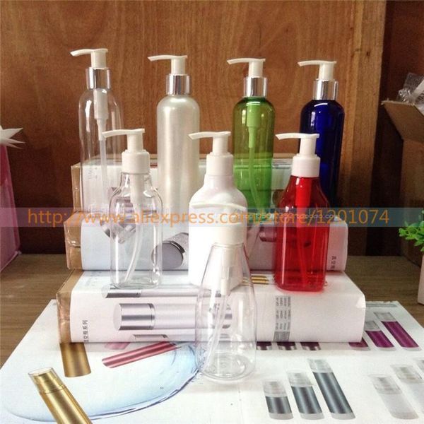 

storage bottles & jars 200ml pretty colors pet bottle with plastic/aluminum pump.for lotion/hand wash/shampoo/moisturizer/facial water conta
