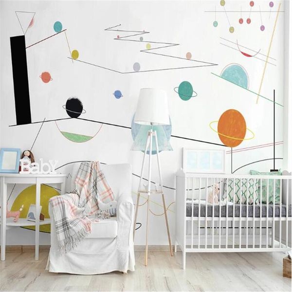 

wallpapers milofi manufacturers custom wallpaper mural 3d nordic geometric abstract hand planet background