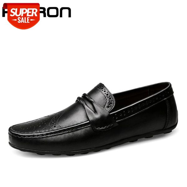 

men loafers shoes genuine leather casual sneakers male fashion carved boat footwear soft dress party shoes men chaussure homme #h726