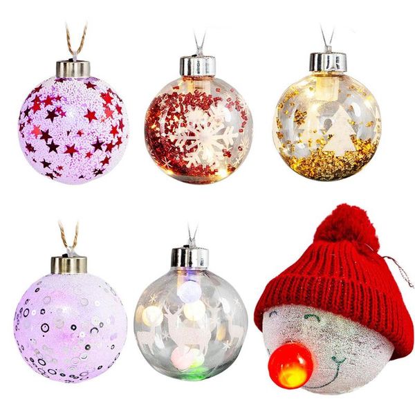 

christmas balls with lights tree transparent pendant year birthday wedding banquet decor mall house decoration party