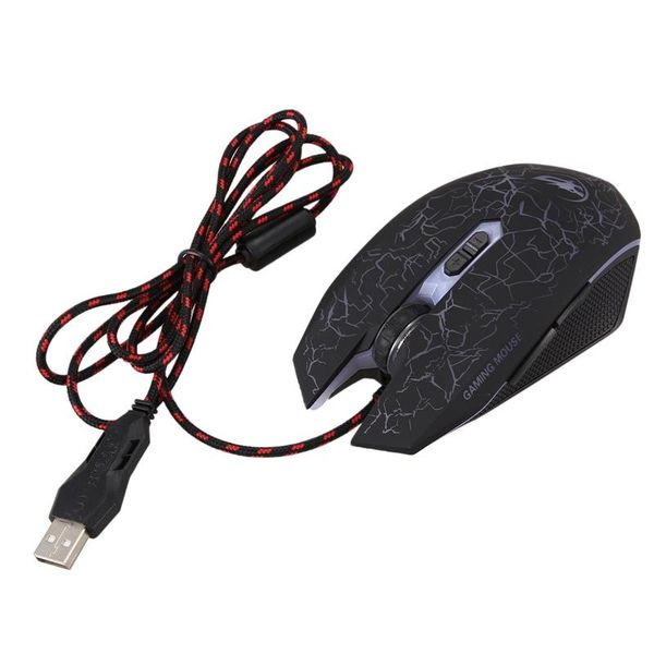 

mice warwolf 7 color light gaming mouse wired usb metal bottom q7 7d 4 gear 2400dpi for pc laptop