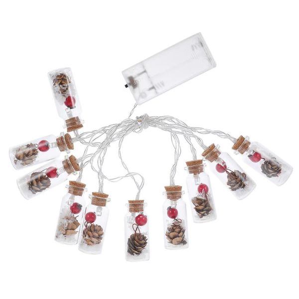 

pendant necklaces christmas glass wish bottle light 10 led string yard night, Silver