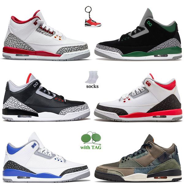 

luxury fashion with socks jumpman basketball shoes designer sneakers cardinal fire red pine green black cement racer blue patchwork camo wom