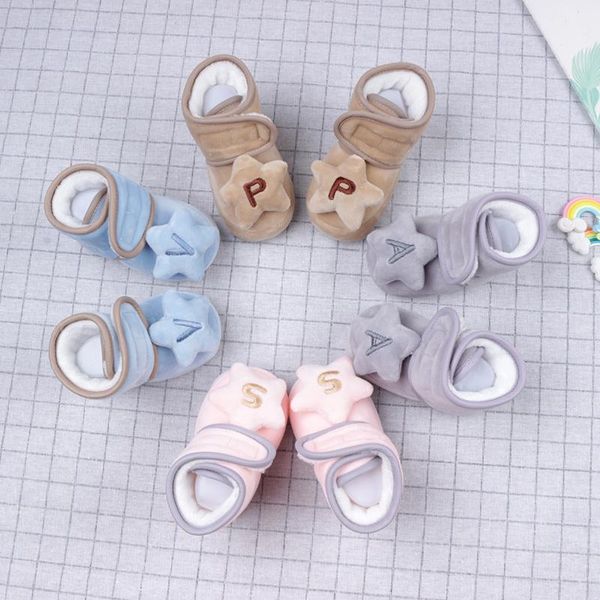 

first walkers infant baby shoes big star cotton nti-slip soft sole toddler sneaker moccasins gift for boy girl