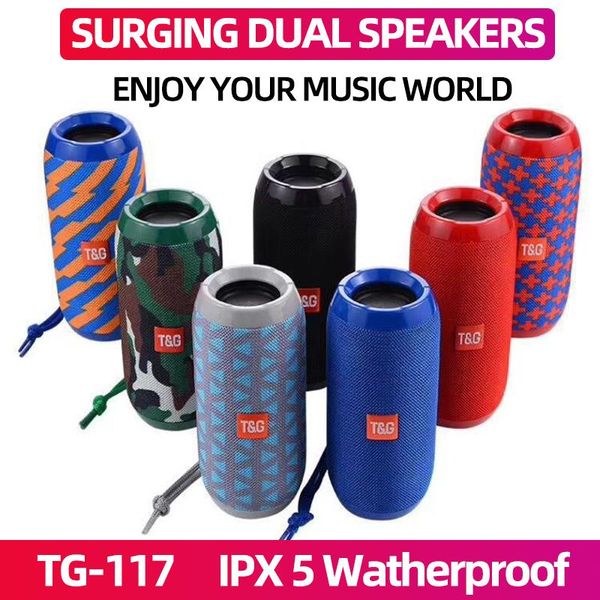 TG117 originale TG117 Altoparlanti Bluetooth portatile Boombbox Subwoofer Sports Outdoor Sports Caixa de Som Loudspeaker TF Card FM Radio 62